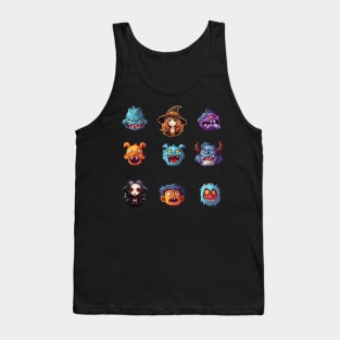 Halloween Witches and Stitches Heads Costume Tank Top